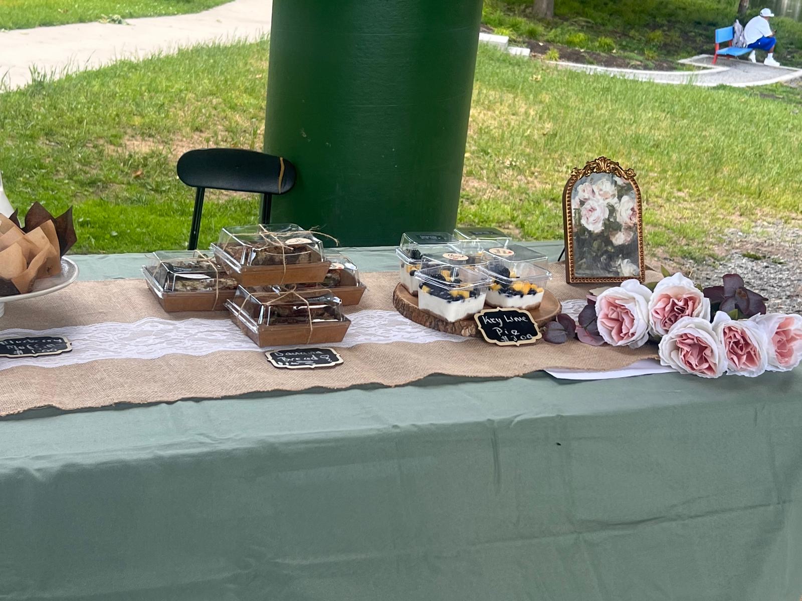 Postres preparados para compartir durante el evento